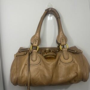 Chloe Paddington Vintage Taupe Leather Shoulder Bag